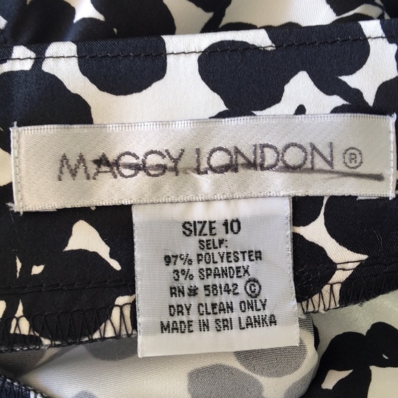 Maggy London black and cream cocktail dress - Picture 5 of 6